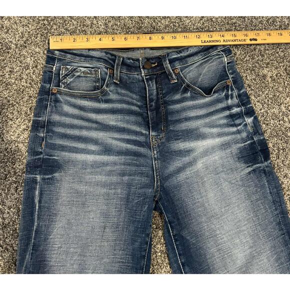 Buckle Black Fit 93 Straight Leg Whiskered Denim Jeans Blue Size 28 x 33 Stretch - Picture 6 of 8